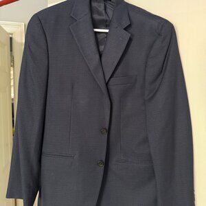 L Ralph Lauren Blazer 40r - Patterned Blue